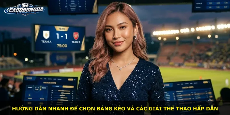 Hướng dẫn nhanh để chọn bảng kèo và các giải thể thao hấp dẫn